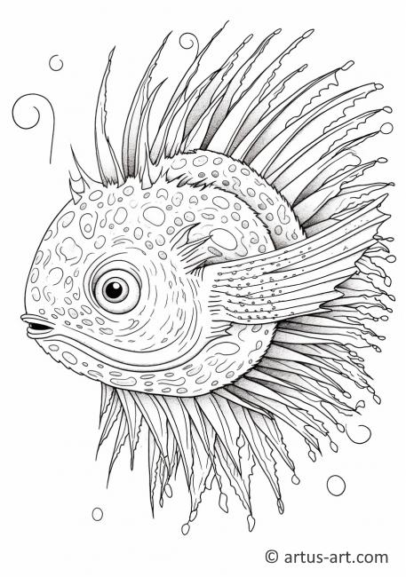 Porcupine fish Coloring Page